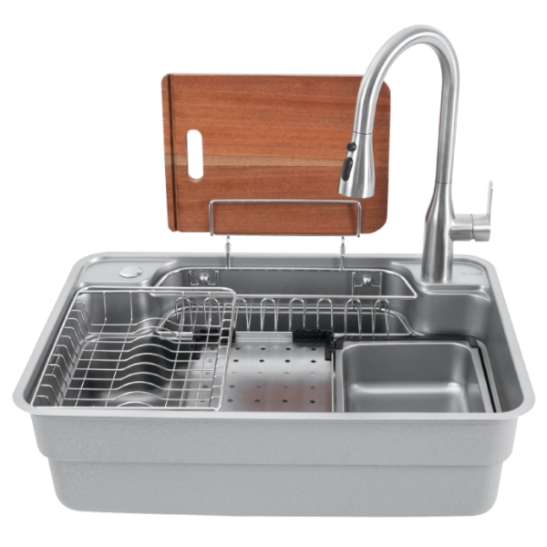700*480*230mm 304 Stainless Steel Kitchen Sink with Accessories Load 100kg Suitable for Restaurant and Hotel