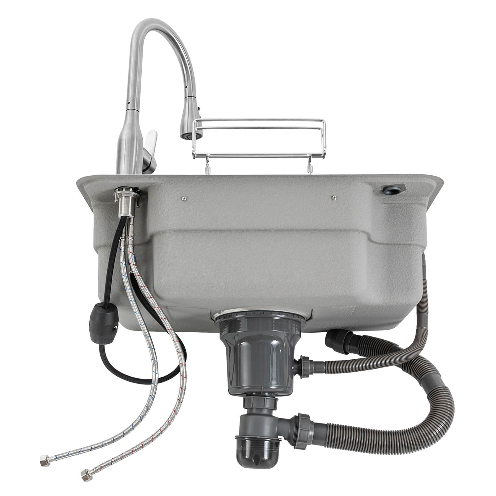 Kitchen Sink with faucet and Chopping Board, Sink Set, Laundry Sink, for restaurants, laundries, stores