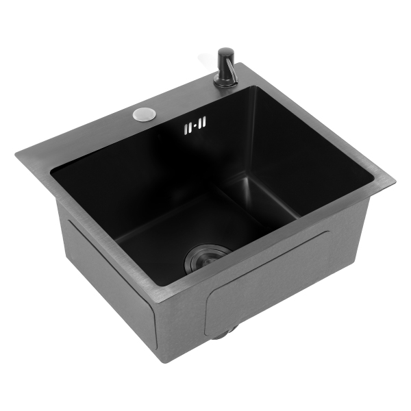 CNCEST Stainless Steel Sink Modern Kitchen Sink Kitchen Sink With Soap Dispenser Drain Basket
