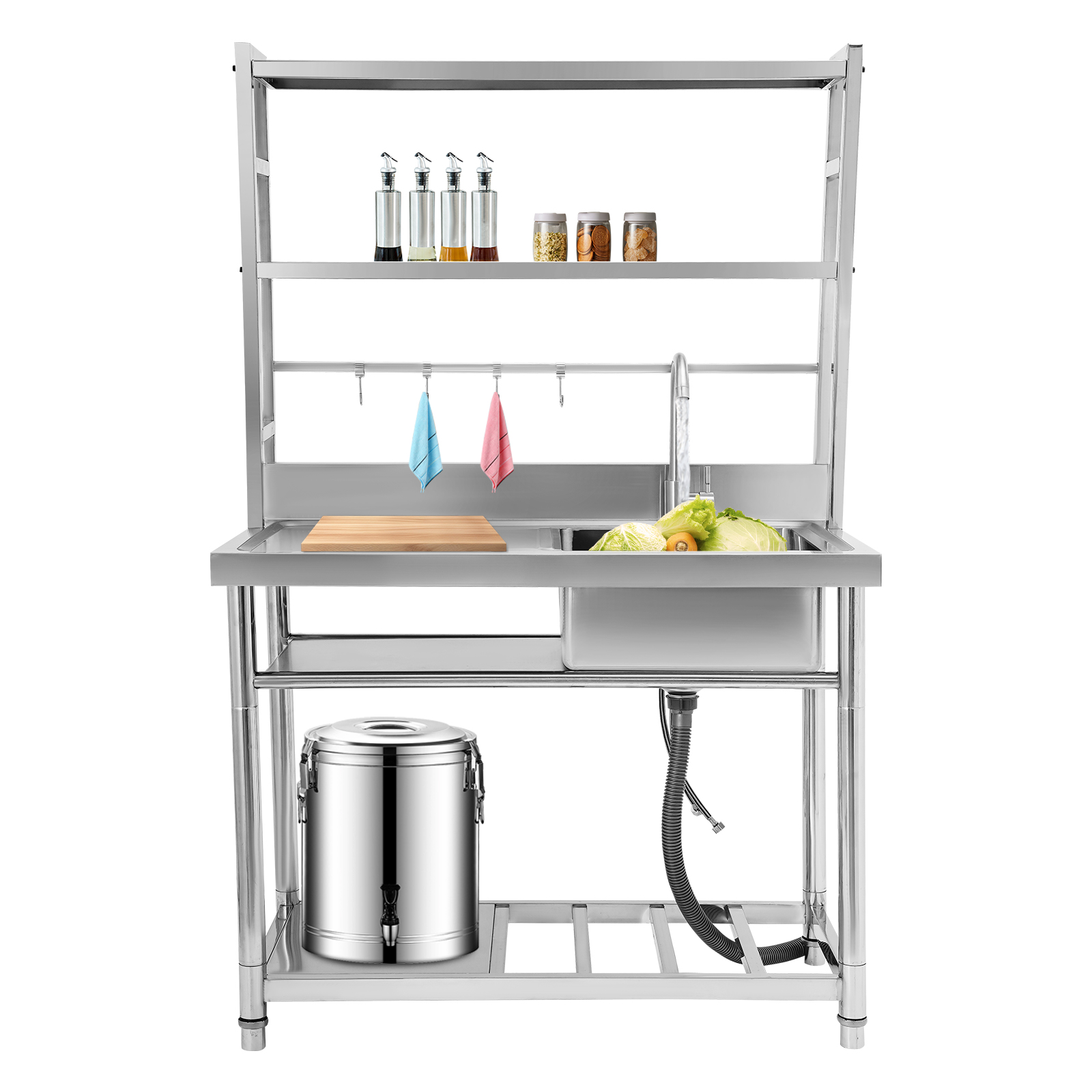 Stainless Steel Sink Set, Commercial Sink Set, Stainless Steel Sink for the Kitchen - Right Basin