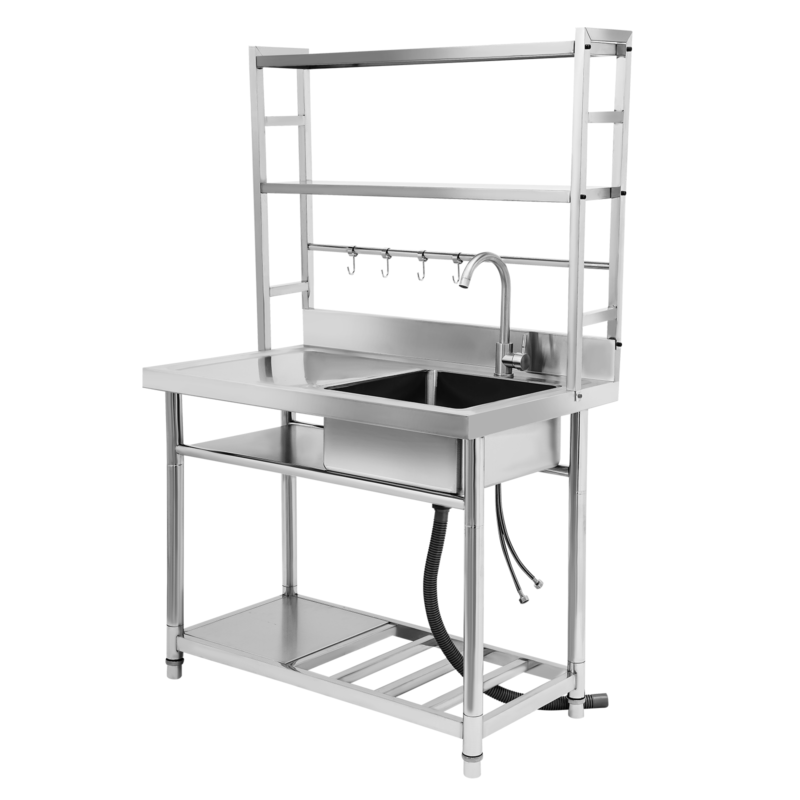 Stainless Steel Sink Set, Commercial Sink Set, Stainless Steel Sink for the Kitchen - Right Basin