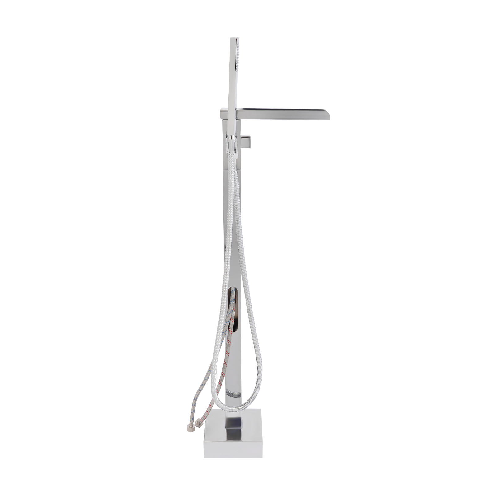 Freestanding Bath Tap, Tap with Hand Shower, Bath Tap for Bathrooms in Homes, High-end Hotels - Silver Freestanding Bath Tap, Tap with Hand Shower, Bath Tap for Bathrooms in Homes, High-end Hotels - Silver