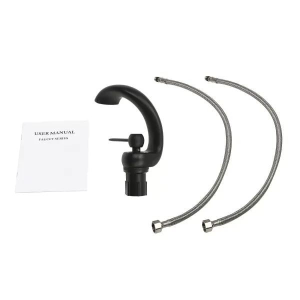 Waterfall Bathroom Faucet Modern Basin Faucet Brass Basin Single Handle Mixer Tap Hot Cold for Bathrooms In Hotels Bathing Centers Black