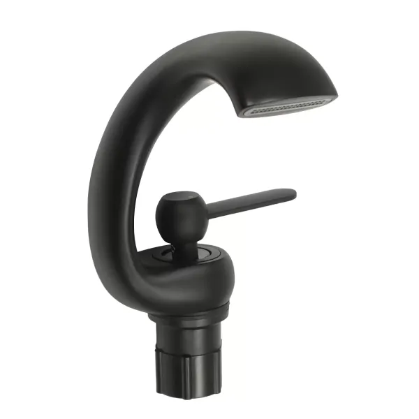 Waterfall Bathroom Faucet Modern Basin Faucet Brass Basin Single Handle Mixer Tap Hot Cold for Bathrooms In Hotels Bathing Centers Black