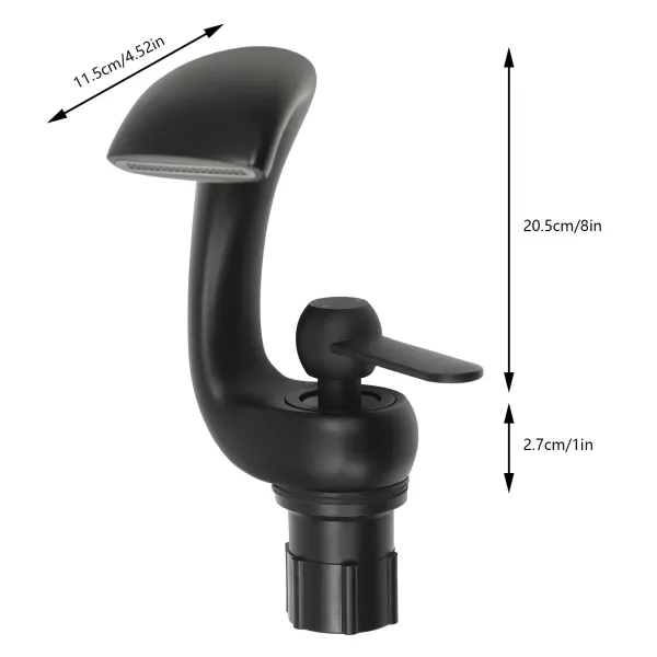 Waterfall Bathroom Faucet Modern Basin Faucet Brass Basin Single Handle Mixer Tap Hot Cold for Bathrooms In Hotels Bathing Centers Black Waterfall Bathroom Faucet Modern Basin Faucet Brass Basin Single Handle Mixer Tap Hot Cold for Bathrooms In Hotels Bathing Centers Black