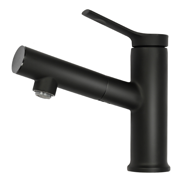 Bathroom Retractable Temperature Display Faucet Single Handle Mixer Tap G1/2" Bathroom Sink Faucet For Homes Kitchens Bathrooms Black
