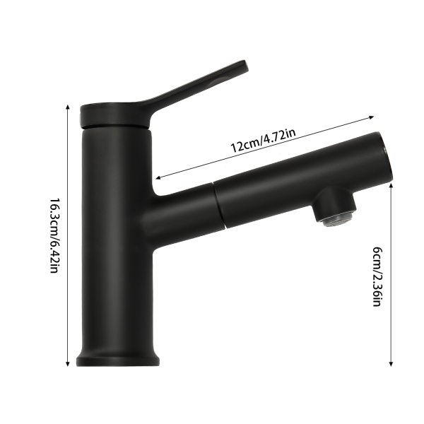 Bathroom Retractable Temperature Display Faucet Single Handle Mixer Tap G1/2" Bathroom Sink Faucet For Homes Kitchens Bathrooms Black Bathroom Retractable Temperature Display Faucet Single Handle Mixer Tap G1/2" Bathroom Sink Faucet For Homes Kitchens Bathrooms Black