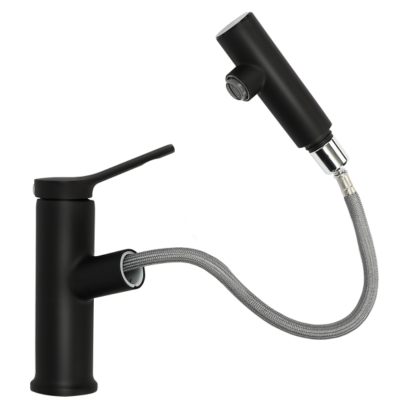 Bathroom Retractable Temperature Display Faucet Single Handle Mixer Tap G1/2" Bathroom Sink Faucet For Homes Kitchens Bathrooms Black Bathroom Retractable Temperature Display Faucet Single Handle Mixer Tap G1/2" Bathroom Sink Faucet For Homes Kitchens Bathrooms Black