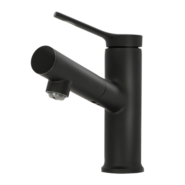 Bathroom Retractable Temperature Display Faucet Single Handle Mixer Tap G1/2" Bathroom Sink Faucet For Homes Kitchens Bathrooms Black