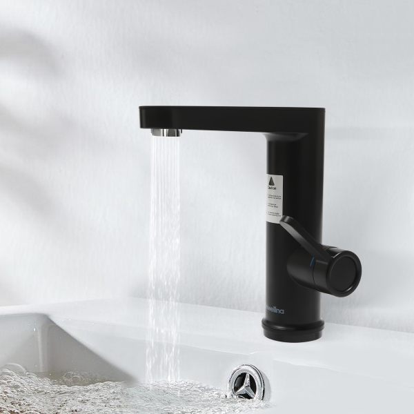 Electric Faucet With Instant Water Heater 3200w With LED Temperature Indicator 30-60℃ For Homes Kitchens Bathrooms Restaurants Black