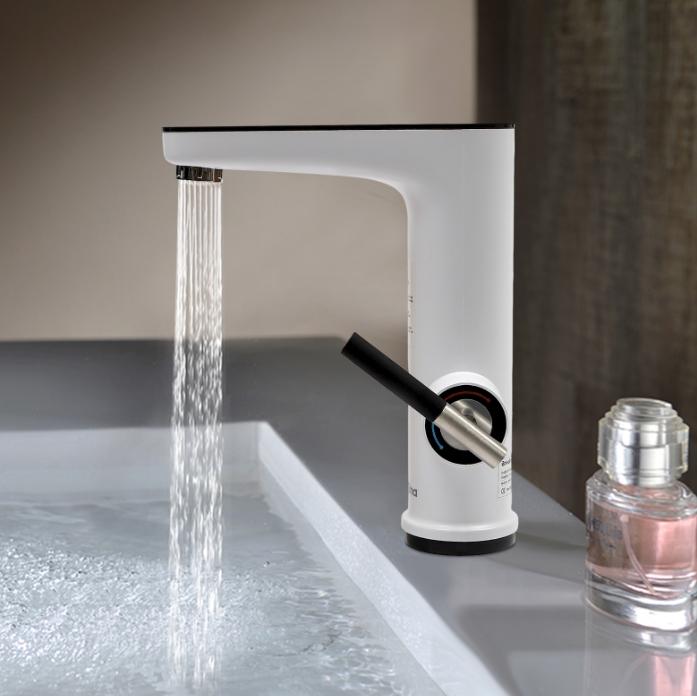 Instantaneous Electric Water Heater 220V 3200W Stainless Steel with LED Temperature Indicator For Homes Kitchens Bathrooms Restaurants White Instantaneous Electric Water Heater 220V 3200W Stainless Steel with LED Temperature Indicator For Homes Kitchens Bathrooms Restaurants White