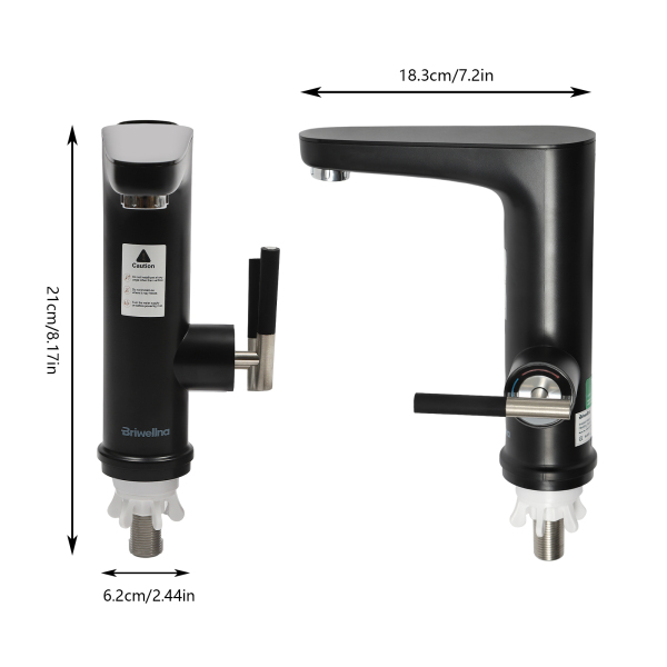 Electric Faucet With Instant Water Heater 3200w Stainless Steel With LED Temperature Indicator For Homes Kitchens Bathrooms Black Electric Faucet With Instant Water Heater 3200w Stainless Steel With LED Temperature Indicator For Homes Kitchens Bathrooms Black