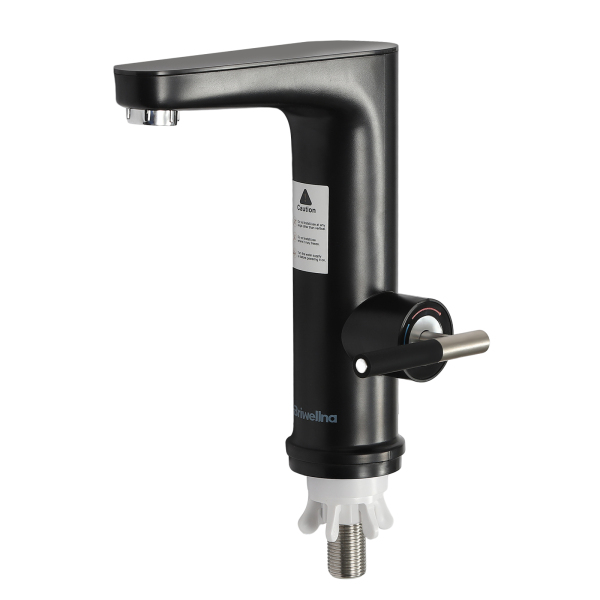 Electric Faucet With Instant Water Heater 3200w Stainless Steel With LED Temperature Indicator For Homes Kitchens Bathrooms Black