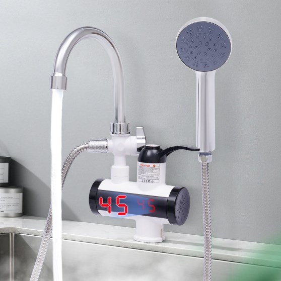ABS Hand Shower Electric Faucet 3300W (Universal Hose)