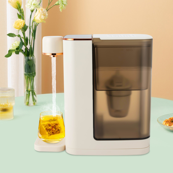 Instant desktop hot water dispenser, 2000W, 220V, with LED operating panel, child lock