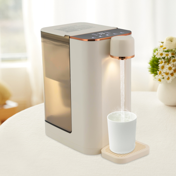 Instant desktop hot water dispenser, 2000W, 220V, with LED operating panel, child lock