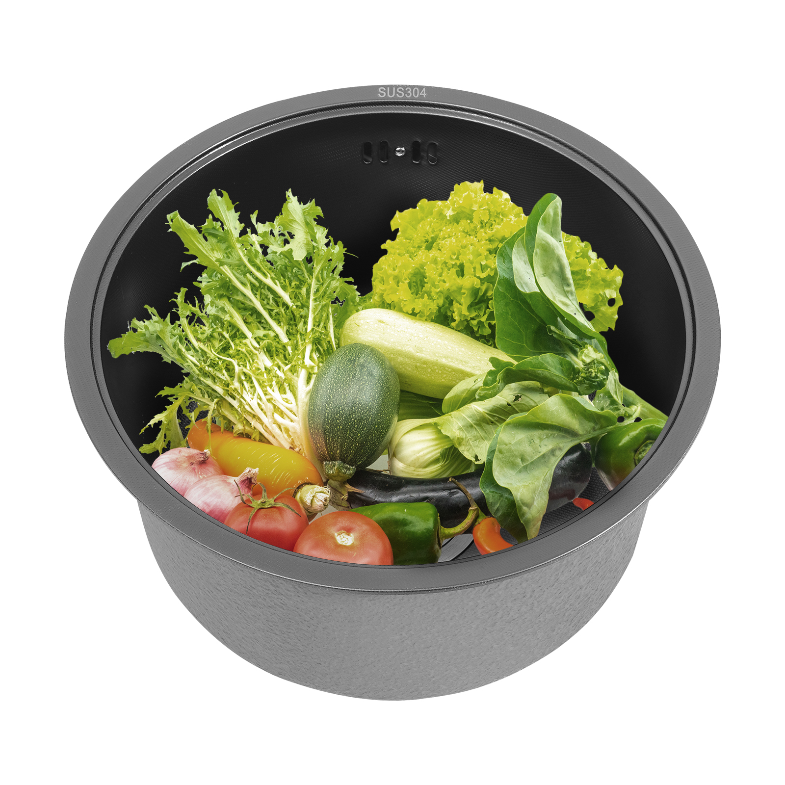 36 Embossed Round Kitchen Sink, Kitchen Sink, Single Bowl Sink used in Homes, Restaurants, Basements, Bars, Kitchens