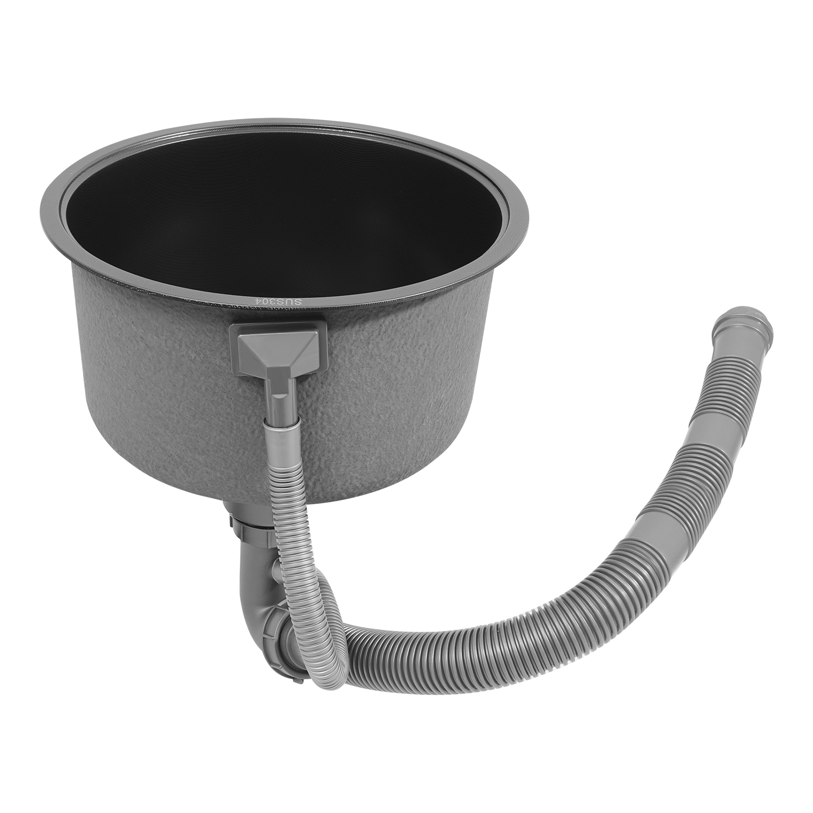 36 Embossed Round Kitchen Sink, Kitchen Sink, Single Bowl Sink used in Homes, Restaurants, Basements, Bars, Kitchens
