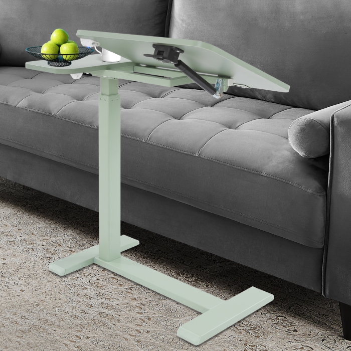 Mobile Standing Desk, Adjustable Nightstand, Lift Desk, Right Version (Left Reversible) - Green Mobile Standing Desk, Adjustable Nightstand, Lift Desk, Right Version (Left Reversible) - Green