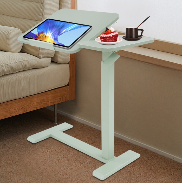 Mobile Standing Desk, Adjustable Nightstand, Lift Desk, Right Version (Left Reversible) - Green Mobile Standing Desk, Adjustable Nightstand, Lift Desk, Right Version (Left Reversible) - Green