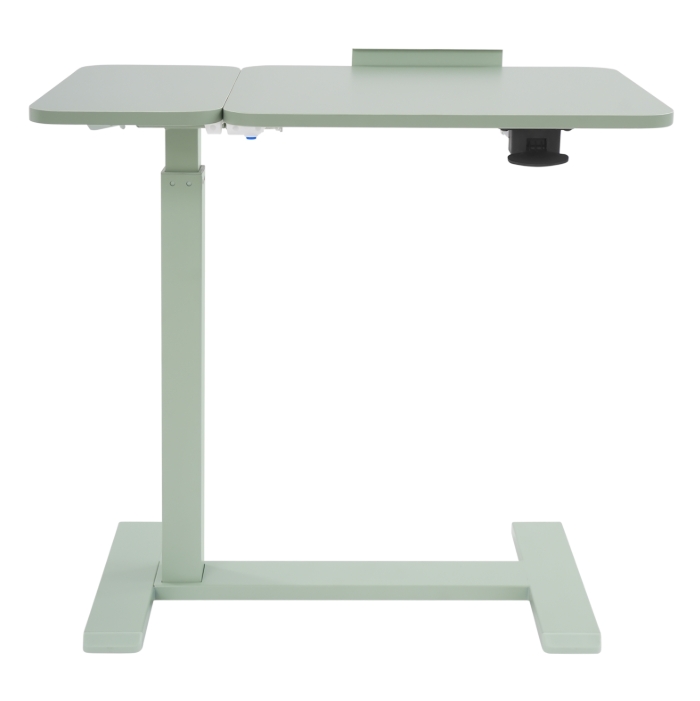 Mobile Standing Desk, Adjustable Nightstand, Lift Desk, Right Version (Left Reversible) - Green