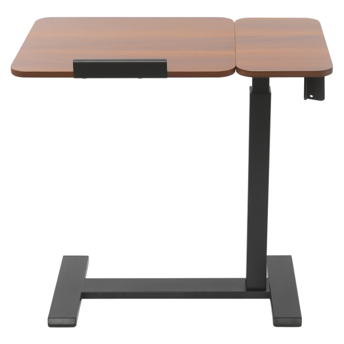 Mobile Standing Desk, Adjustable Bedside Table, Lift Desk, Right Version (Left Reversible) - Walnut