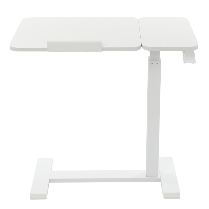 Mobile standing desk, adjustable bedside table, lift table, right version (left side can be flipped) - white