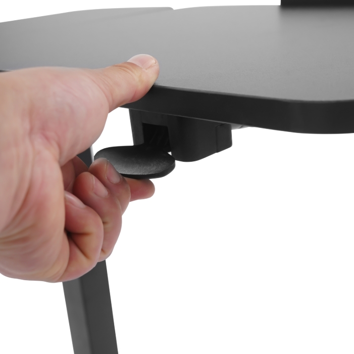 Mobile Standing Desk, Adjustable Nightstand, Lift Desk, Right Version (Left Reversible) - Black Mobile Standing Desk, Adjustable Nightstand, Lift Desk, Right Version (Left Reversible) - Black