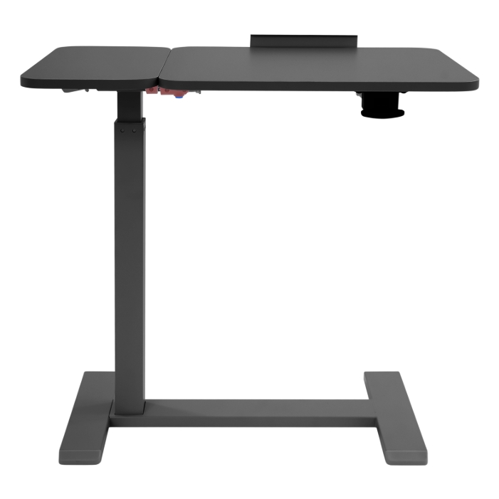 Mobile Standing Desk, Adjustable Nightstand, Lift Desk, Right Version (Left Reversible) - Black