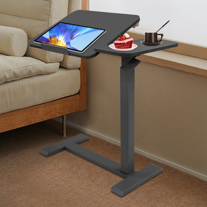Mobile Standing Desk, Adjustable Nightstand, Lift Desk, Right Version (Left Reversible) - Black Mobile Standing Desk, Adjustable Nightstand, Lift Desk, Right Version (Left Reversible) - Black