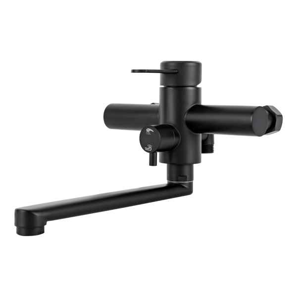 360° Rotatable Stainless Steel Mixer Tap, Wall Mounted Mixer Tap with Spray Gun