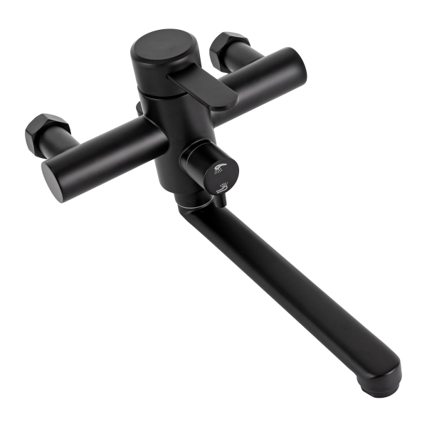 360° Rotatable Stainless Steel Mixer Tap, Wall Mounted Mixer Tap with Spray Gun