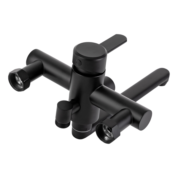 360° Rotatable Stainless Steel Mixer Tap, Wall Mounted Mixer Tap with Spray Gun