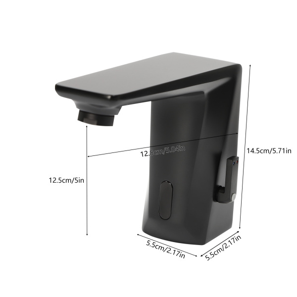Touchless Automatic Electronic Basin Faucet with Sensor and Supply Hose Automatic Sensor Faucet Suitable For Homes Restaurants Black Touchless Automatic Electronic Basin Faucet with Sensor and Supply Hose Automatic Sensor Faucet Suitable For Homes Restaurants Black