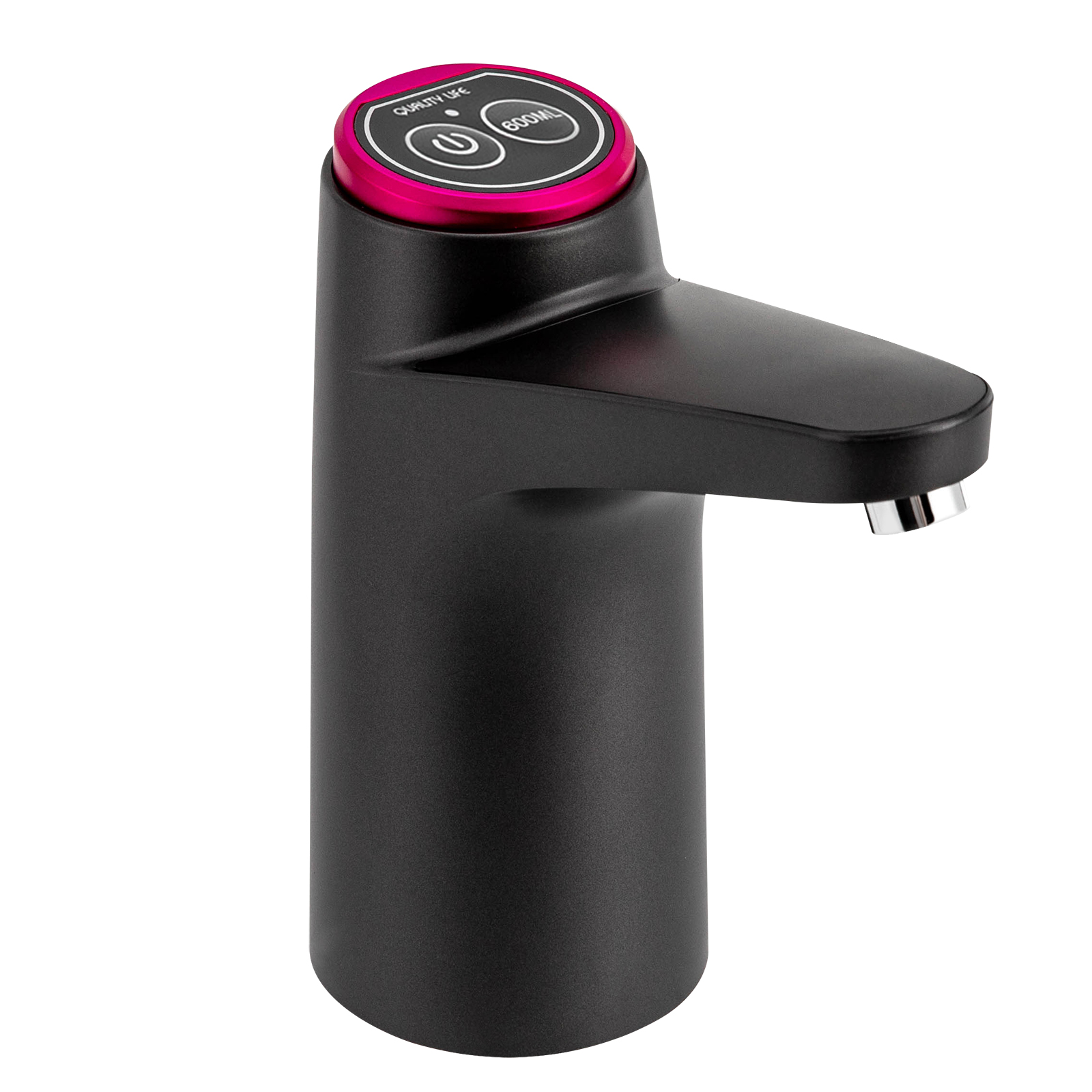 Water bottle pump, USB charging automatic drinking water pump, for home office office kitchen kitchen camping, Black