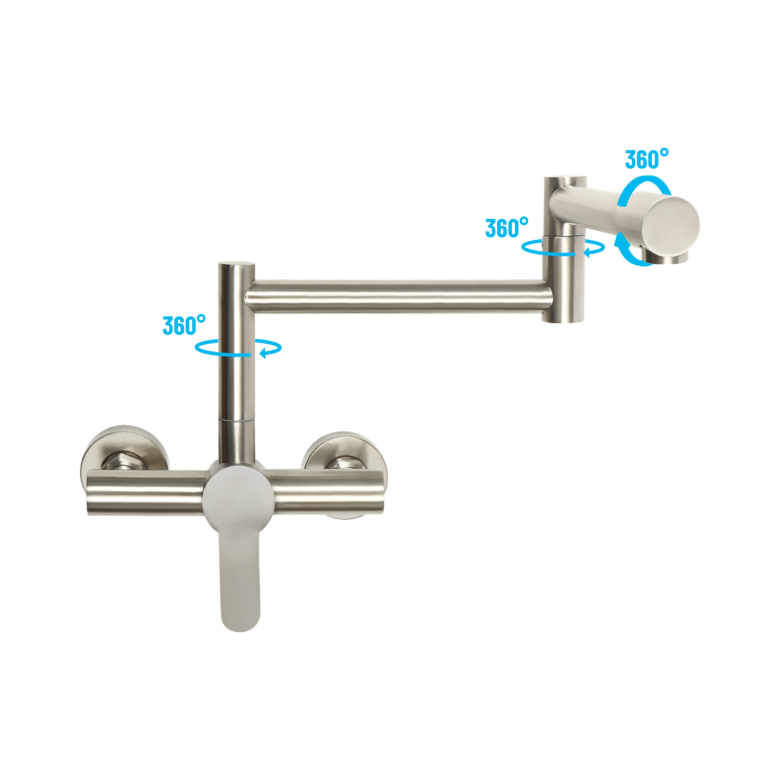 Kitchen Faucet Wall Mounted 360° Rotatable Faucet Kitchen Wall Mounted Foldable In Homes Restaurants Shopping Centers Schools Companies Kitchen Faucet Wall Mounted 360° Rotatable Faucet Kitchen Wall Mounted Foldable In Homes Restaurants Shopping Centers Schools Companies