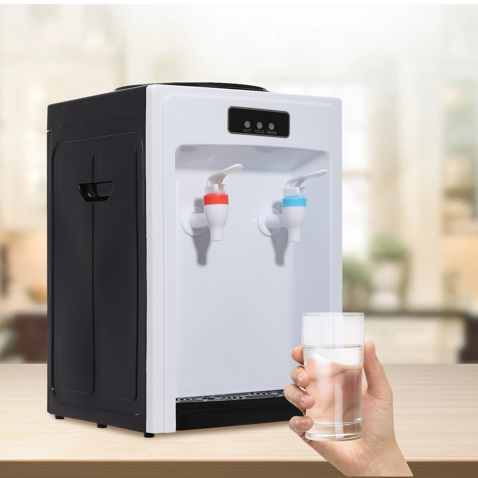 Electric Hot Water Dispenser, Drinking Fountain, Home Office Drinking Fountain, Applicable buckets: 4.5-18.9L, 24*24*36cm Electric Hot Water Dispenser, Drinking Fountain, Home Office Drinking Fountain, Applicable buckets: 4.5-18.9L, 24*24*36cm