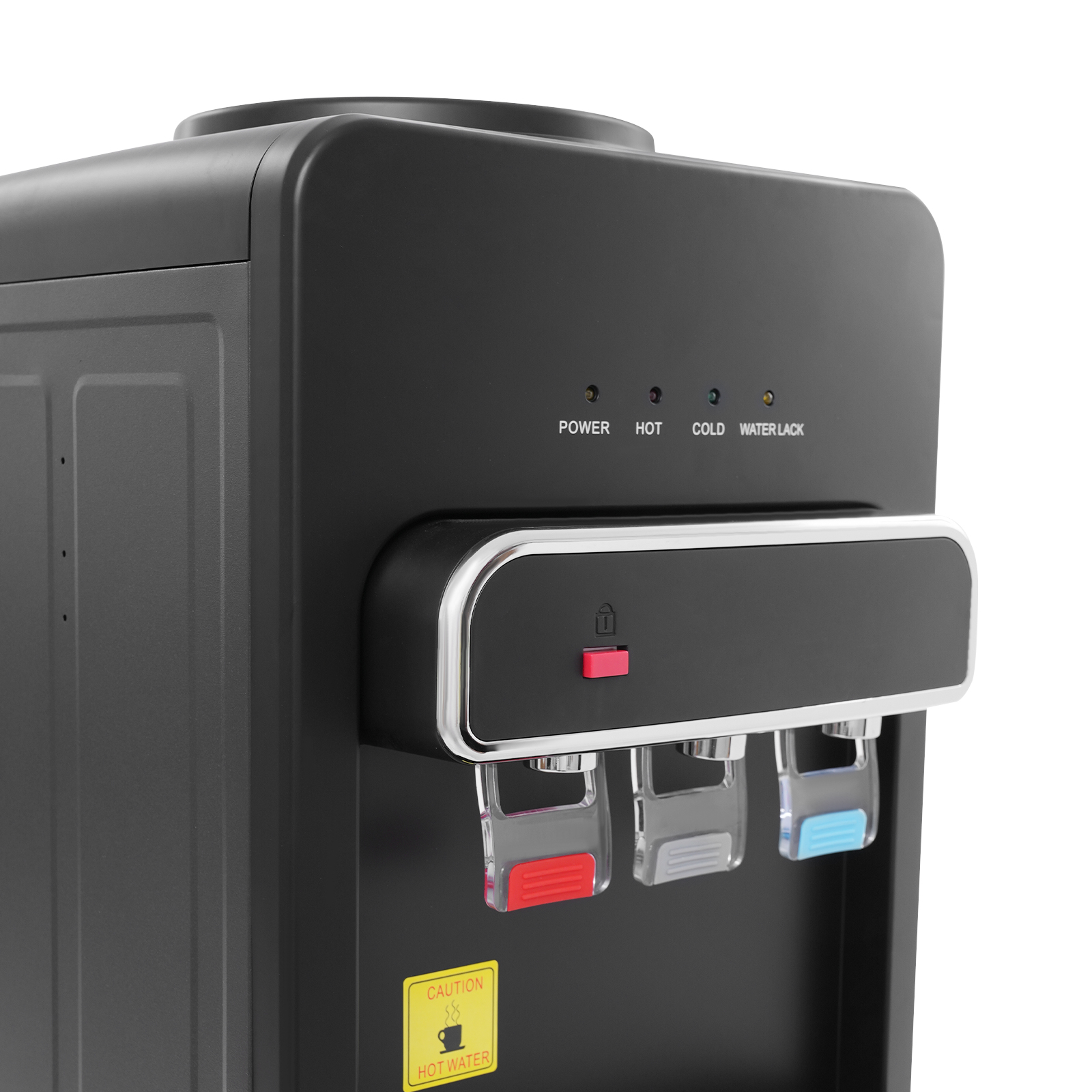 SJYTD-7 Water Dispensers with Hot, Room, and Cold Spouts, Bottom-loading Water Dispensers for 5-gallon Bottles - Black
