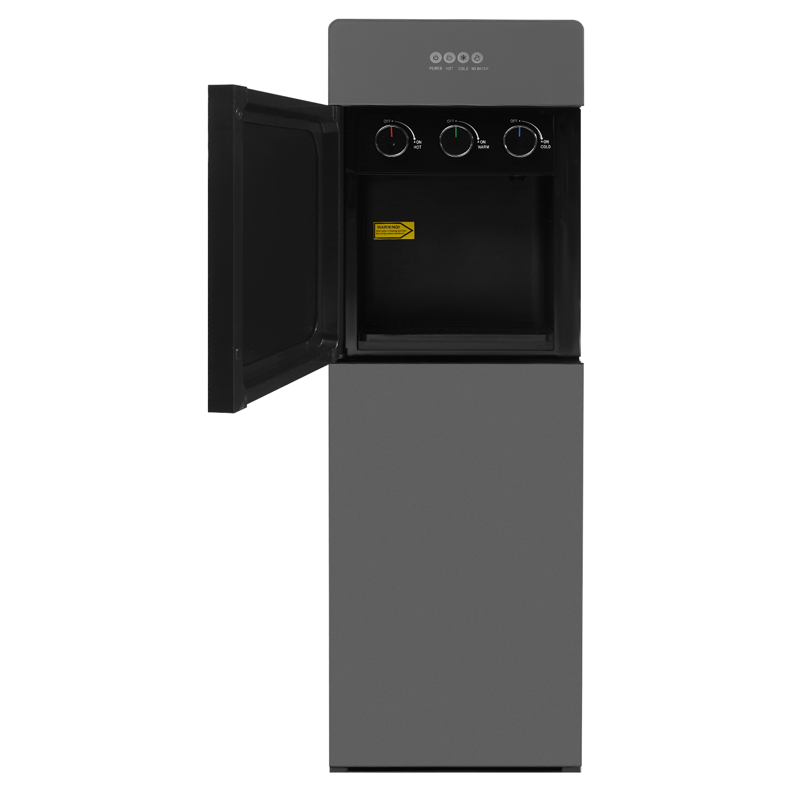51 Vertical Down Water Dispenser, Bottom-loading Water Dispenser, Hot and Cold Water Dispenser - Silver Gray