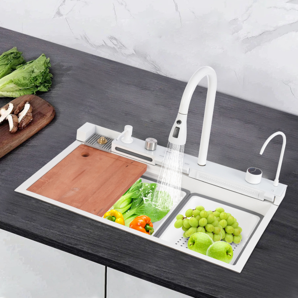 Kitchen Sink, Digital Waterfall Sink, Multifunctional Kitchen Sinks