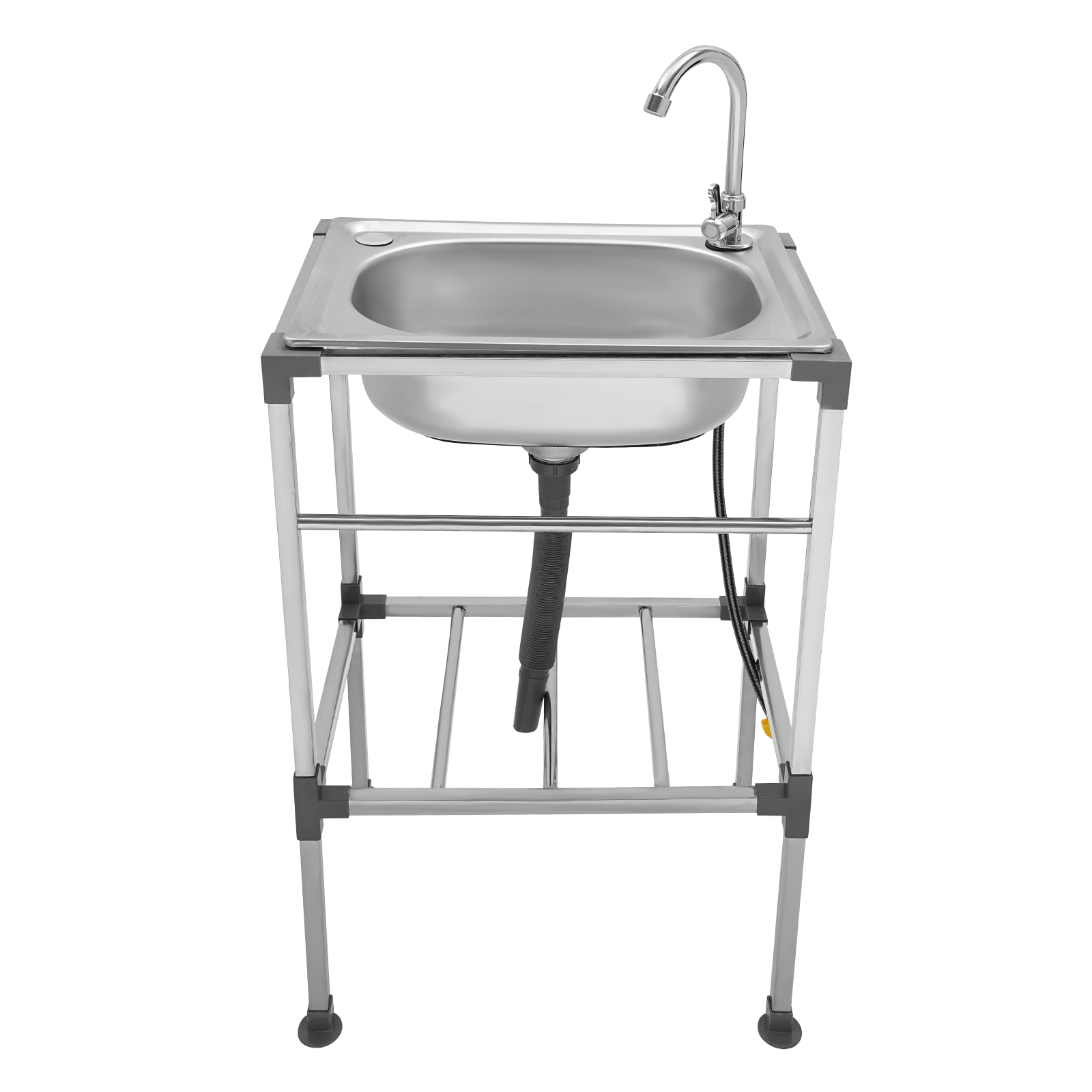 Kitchen Sink, Stainless Steel Kitchen Sink, Load Capacity: About 60kg, 48*35*83cm, Silver