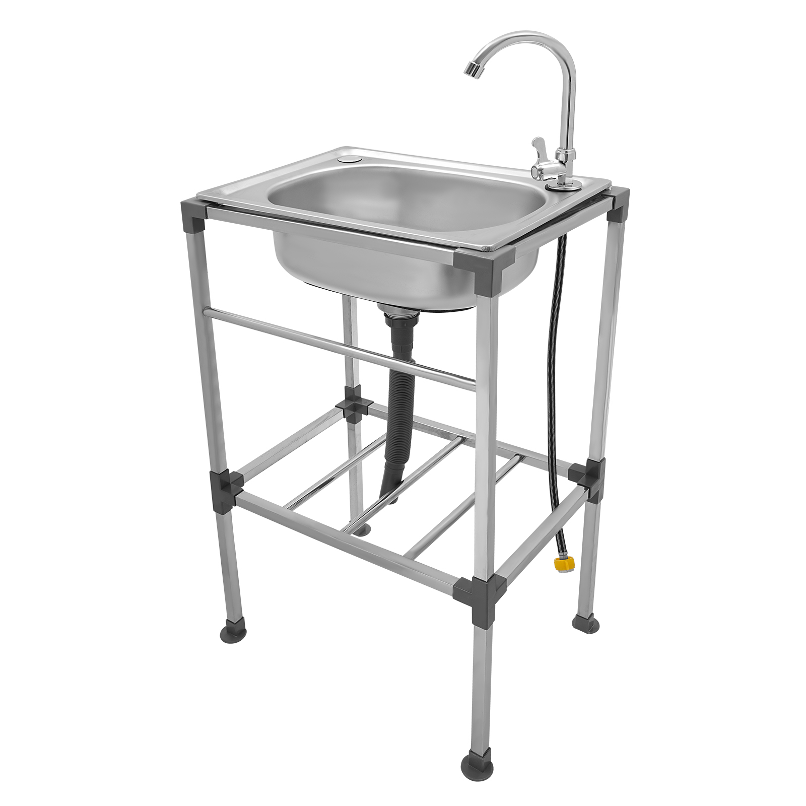 Kitchen Sink, Stainless Steel Kitchen Sink, Load Capacity: About 60kg, 48*35*83cm, Silver
