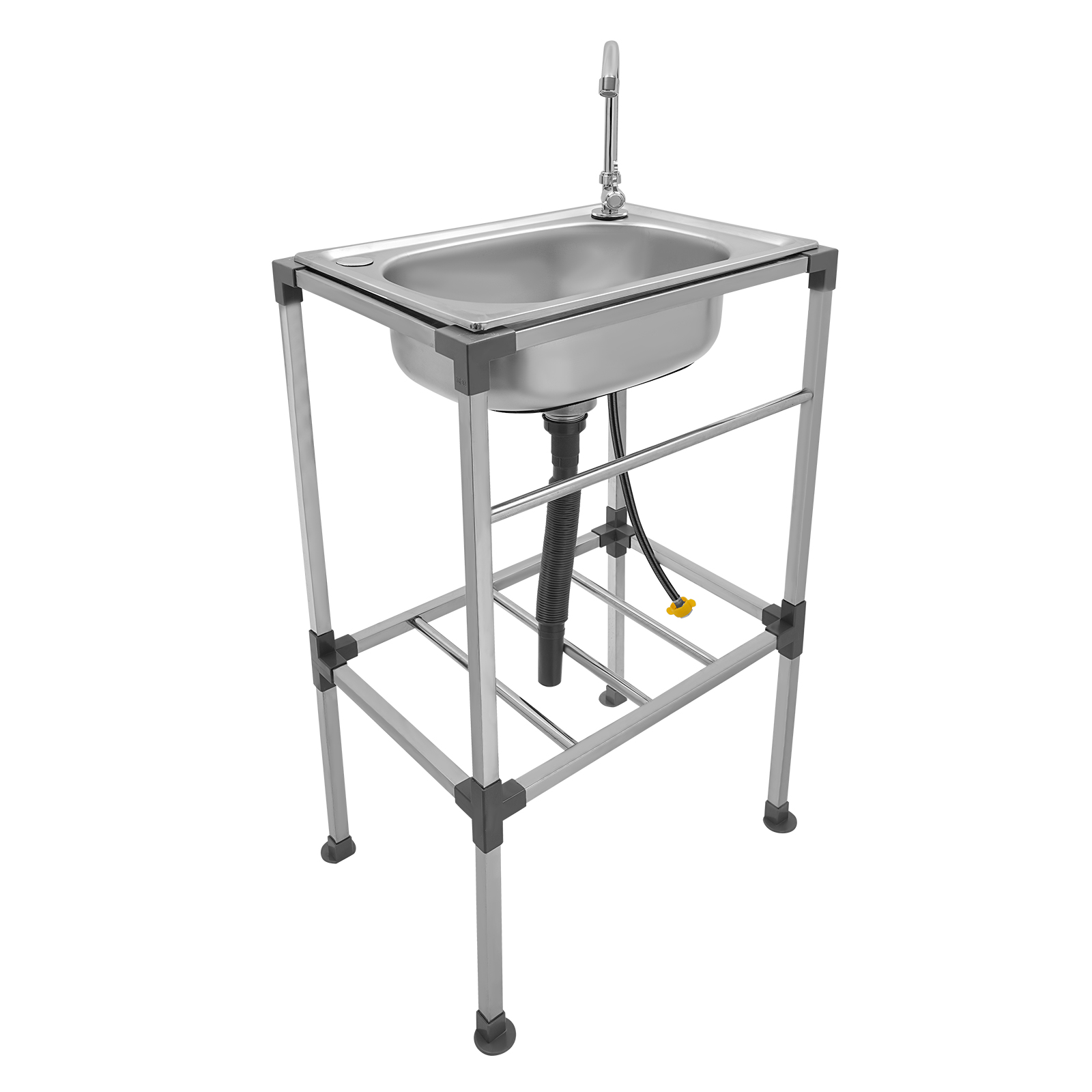 Kitchen Sink, Stainless Steel Kitchen Sink, Load Capacity: About 60kg, 48*35*83cm, Silver