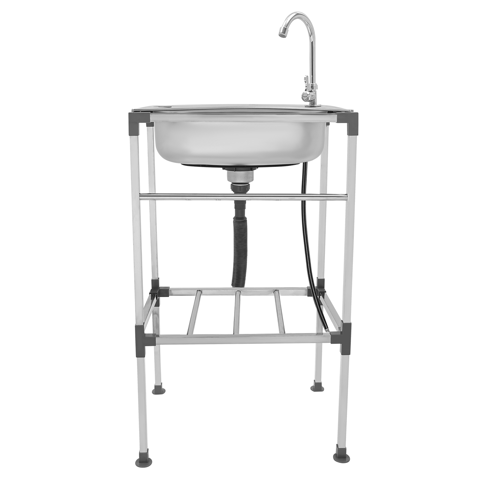 Kitchen Sink, Stainless Steel Kitchen Sink, Load Capacity: About 60kg, 48*35*83cm, Silver