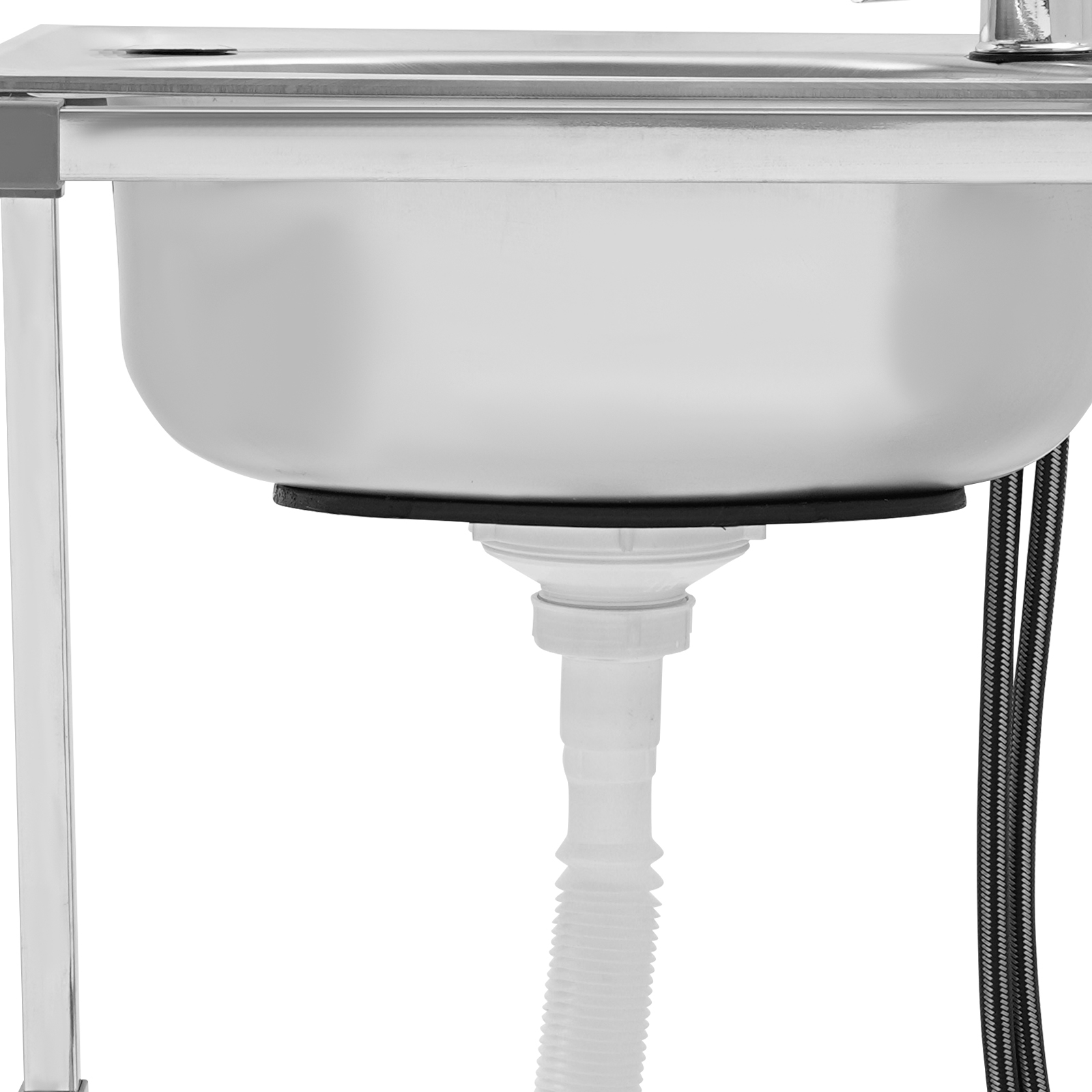Kitchen Sink, Stainless Steel Kitchen Sink, Freestanding Sink, 42*37*75cm, Silver