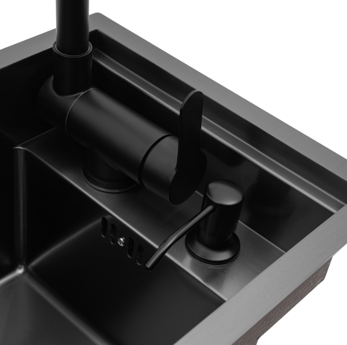 Stainless steel invisible sink 30x45x23cm, kitchen sink, suitable for commercial kitchen use - gun gray