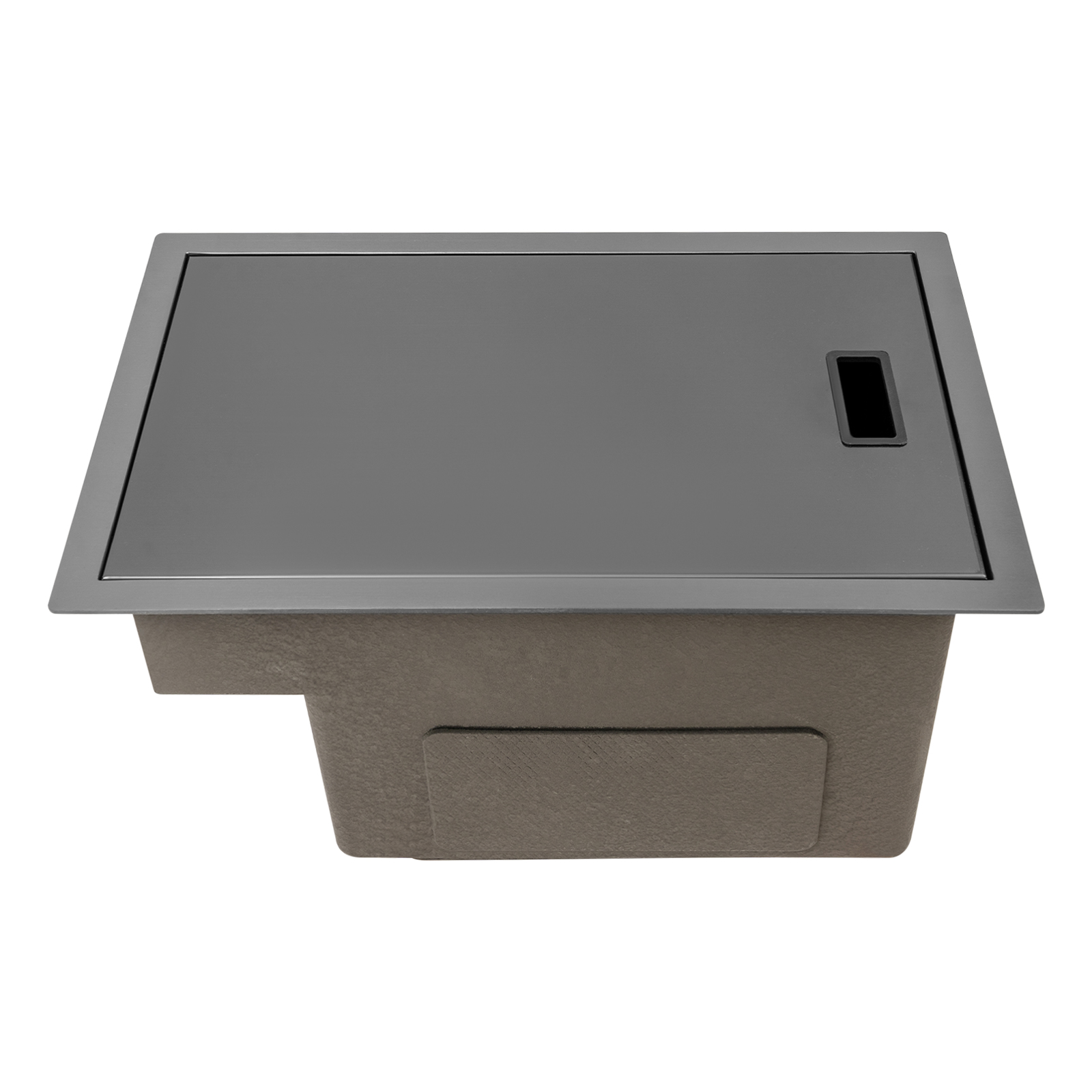 Grey Kitchen Sink Undermount Workstation Sink Last and Durable Drop-in Single Bowl Bar Sink with Faucet for Commercial Kitchens
