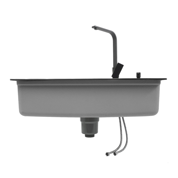 CNCEST Kitchen Multifunctional Sink 304 Stainless Steel Single Bowl Sink With Rinsing Basket Knife Holder Soap Dispenser CNCEST Kitchen Multifunctional Sink 304 Stainless Steel Single Bowl Sink With Rinsing Basket Knife Holder Soap Dispenser