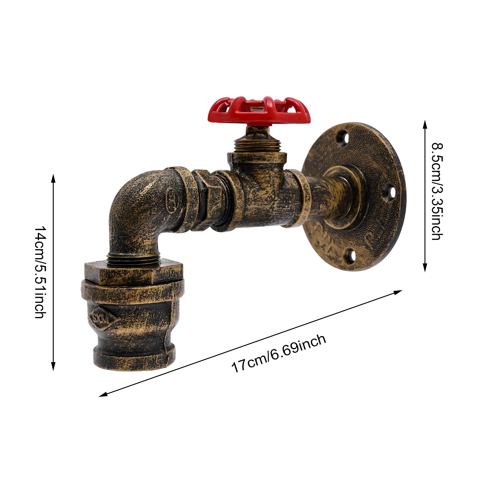 2PCS Wall Sconces, Faucet Sconce, Vintage Sconce, Illumination Area: 5m², Creative Appearance, 17 * 14cm 2PCS Wall Sconces, Faucet Sconce, Vintage Sconce, Illumination Area: 5m², Creative Appearance, 17 * 14cm