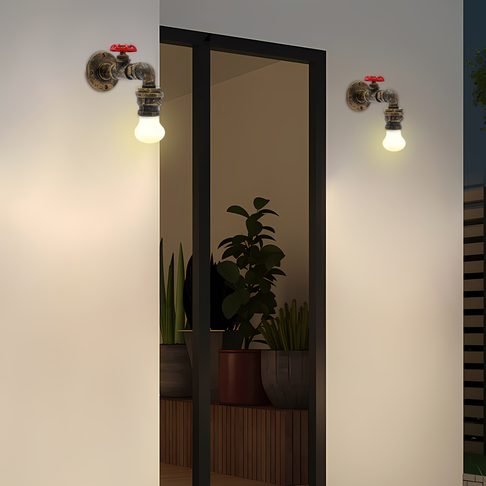 2PCS Wall Sconces, Faucet Sconce, Vintage Sconce, Illumination Area: 5m², Creative Appearance, 17 * 14cm 2PCS Wall Sconces, Faucet Sconce, Vintage Sconce, Illumination Area: 5m², Creative Appearance, 17 * 14cm